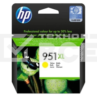 Картридж струйный HP 951XL CN048AE желтый для HP OJ Pro 8100/8600 (1500стр.)