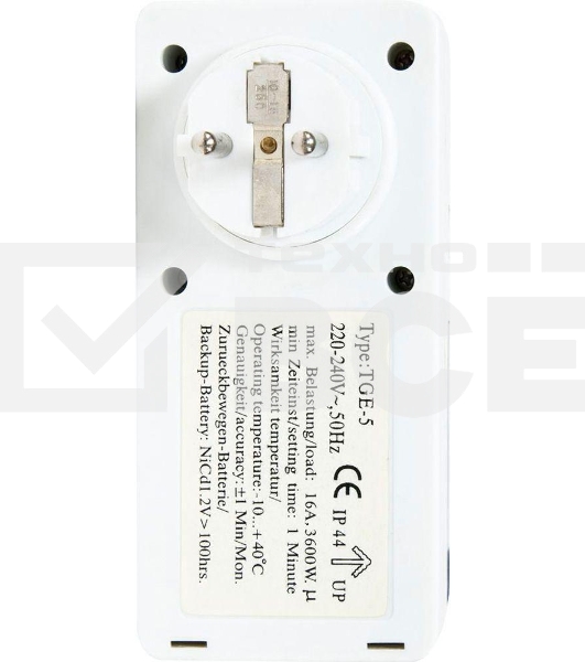 Розетка с таймером Feron (недельная) в защитном корпусе IP 44 3500W/16A 230V, 61926(TM23)