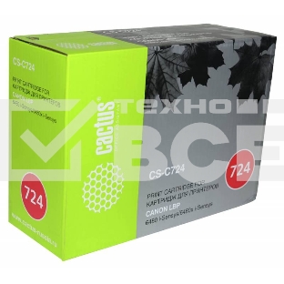 Картридж лазерный Cactus CS-C724 черный (6000 стр.) для Canon LBP 6480/6750/6480x/6750dn