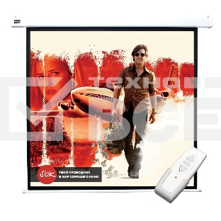 Экран Sakura 183x183см Motoscreen 1:1 настенно-потолочный  (моторизованный) 102' Matt White (MW)