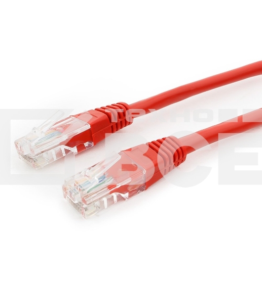 Патч-корд UTP Cablexpert кат.5e, 0.25м, литой, многожильный (красный)