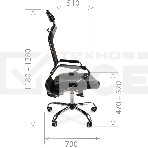 Офисное кресло Chairman 700 экопремиум черный/сетка н.м., фото5