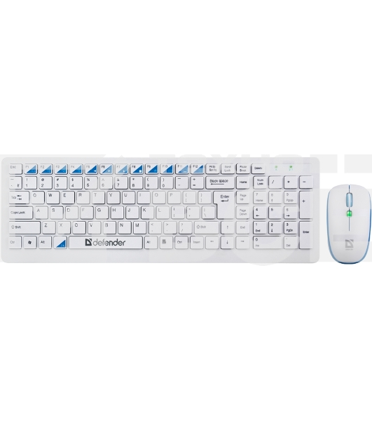 Клавиатура + мышь Defender Skyline 895 Nano W (Белый) Кл:104, 1000/1500/2000dpi