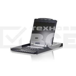 Переключатель/switch, KVM, 1 user консоль LCD/ЖК 19 =16 cpu/портов/port PS2/USB+VGA, с KVM-шнурами PS2 1х1.8м.;USB 1x1.8м., 1280x1024, 1U 19, исп.спец.шнуры, OSD, каскад 256, лат./рус.клав 16PLCD KVMP SWITCH 19INCH