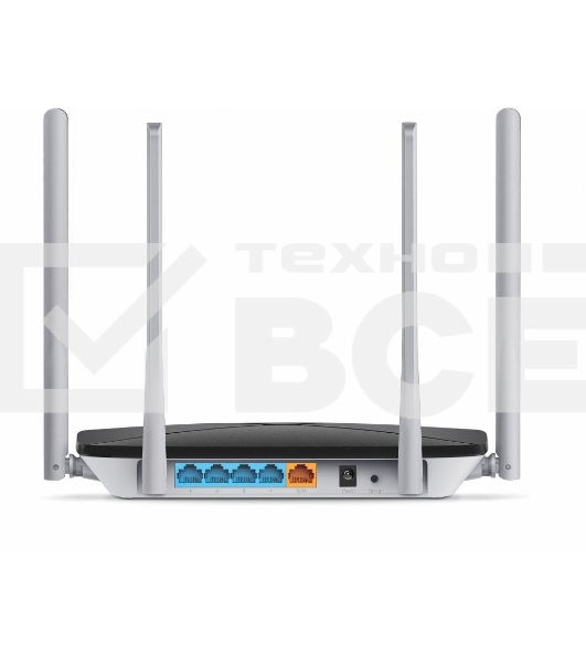 Беспроводный маршрутизатор Mercusys AC12, Dual Band, (867Мбит/с на 5 ГГц + 300Мбит/с на 2,4 ГГц)4 порта 100 Мбит/с, 4 фиксированных антенны