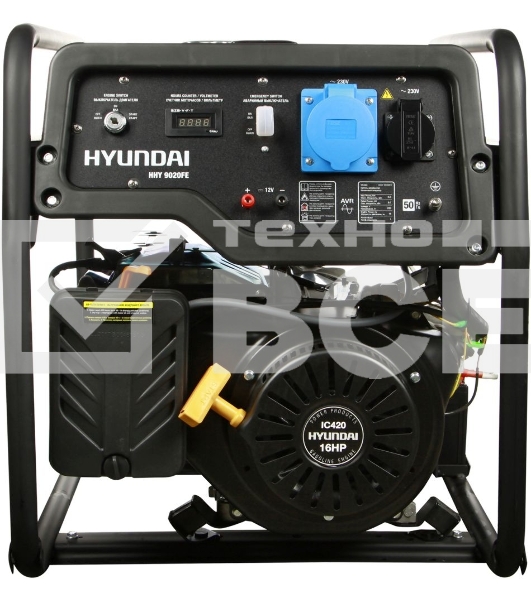 Электрогенератор бензиновый Hyundai HHY 9020FE, 6.5 кВт, 74 дБ, 85 кг