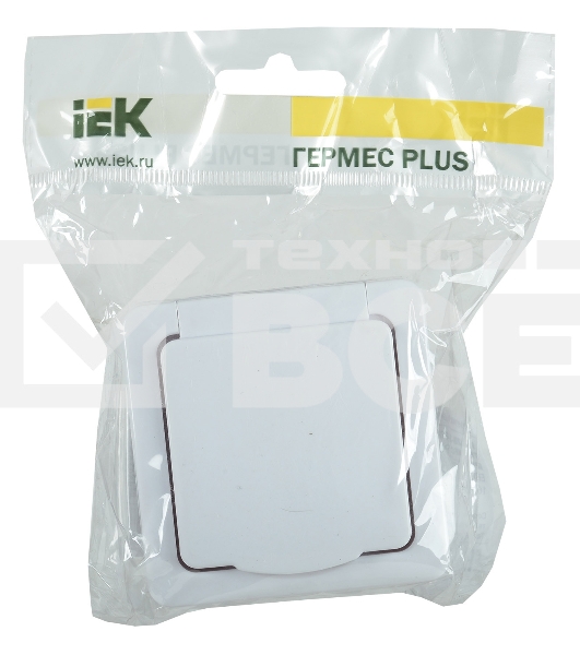 Розетка двухместная с з/к с крышкой для открытой установки РСб22-3-ГПБб IP54 серия 