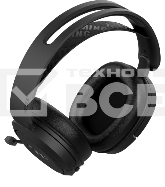 Игровые наушники ASUS TUF Gaming H1 WL чёрные (2.4 ГГц, 7.1 виртуально, 40мм, неодимовые магниты, 32 Ом, 20~20000 Гц, микрофон, USB-C, PC, Mac, PS4, Nintendo Switch, Xbox One, 90YH0391-B3UA00)