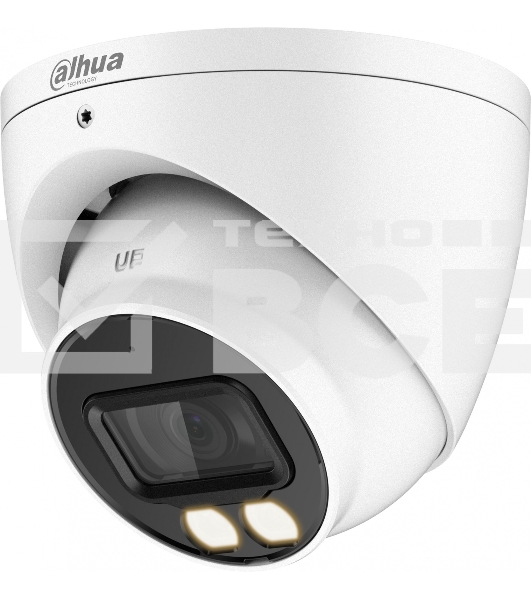 Камера видеонаблюдения аналоговая Dahua DH-HAC-HDW1801TP-IL-A-0280B-S2 2.8-2.8мм HD-CVI HD-TVI цв. корп.:белый
