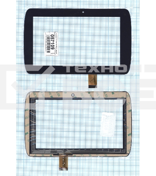 Сенсорное стекло (тачскрин) RP-254A-7.0-FPC-01, черное