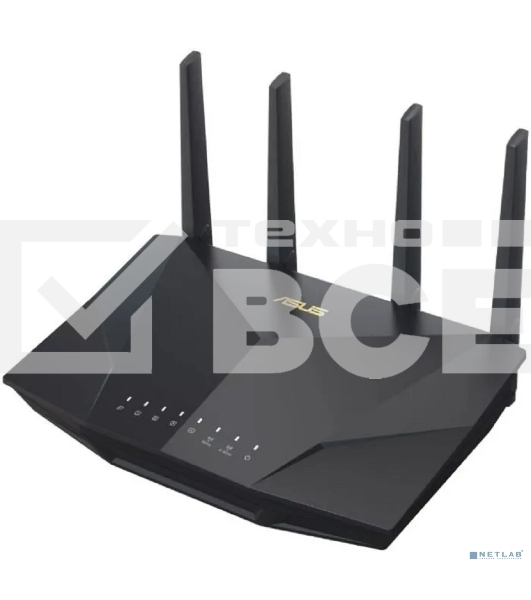 Маршрутизатор Asus RT-AX5400 AX5400 10/100/1000 компл.:устройство/крепления/адаптер черный (упак.:1шт)