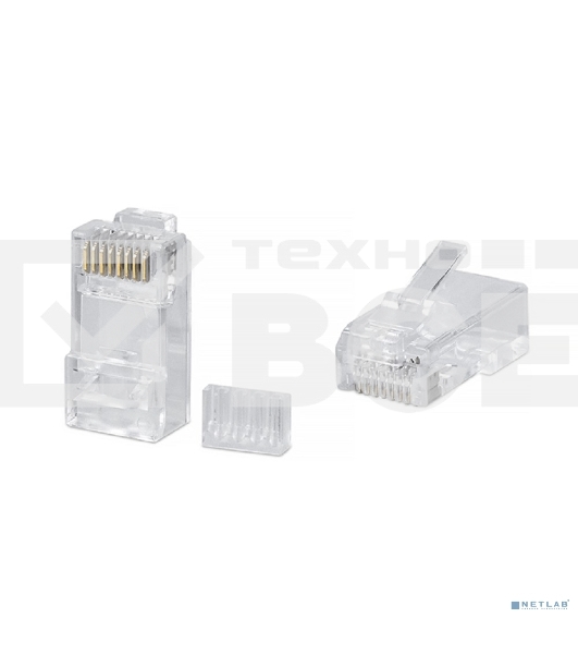 Коннектор Cabeus, RJ45(8p8c), кат. 6, неэкр., прозрачный