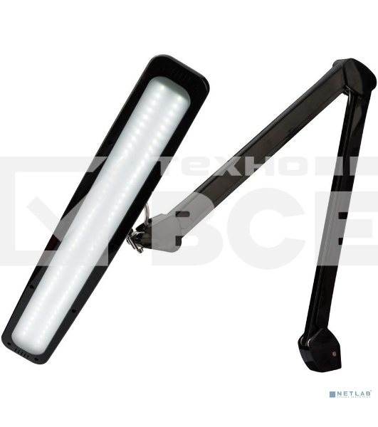 Лампа настольная бестеневая Rexant 31-0411, струбцина, «ECO light», 84 SMD LED, сенсорный диммер, черная