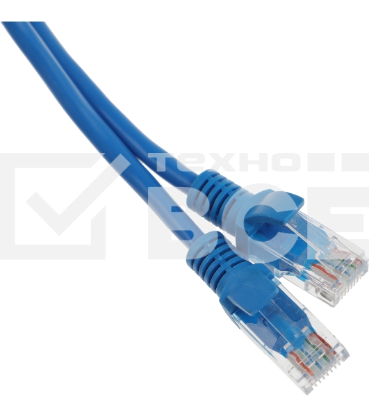 Патч-корд UTP Cablexpert кат.5e, 0.5м, литой, многожильный (синий)