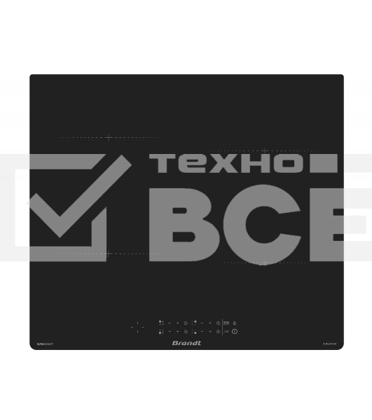 Варочная поверхность Brandt, индукционная, 4 варочных зоны, 14 уровней мощности, индикация остаточного тепла, таймер, Ultraboost, черный