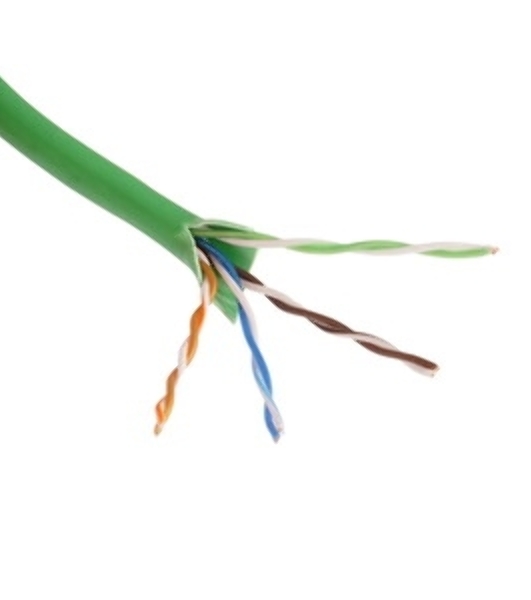 Кабель NEOMAX NM710021-100М-РТ U/UTP cat.5e 4x2x0.52, 24 AWG, медь, внутренний, PVCLS нг(А)-LSLTx, 100м, зеленый