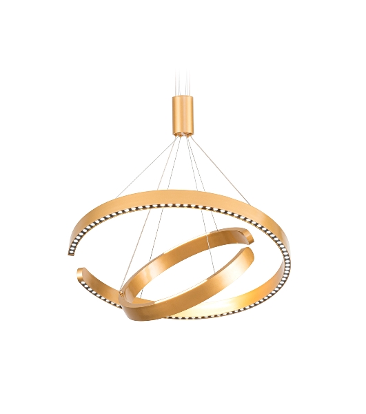 Подвесной светодиодный светильник Ambrella light FL5885/2 GD золото 45W 3000K/4200K/6400K D600/400*1200 (без ПДУ)