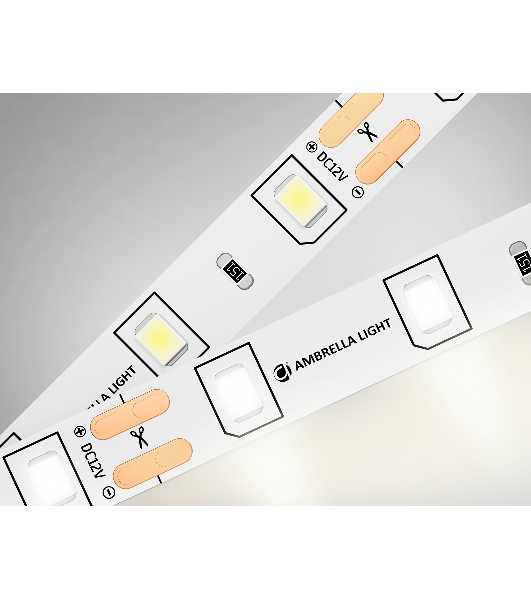 Светодиодная лента GS1002 2835 60Led/ 4.8W m/ 12V IP20 4500K/ 5000*8*1.2mm (2 конт.)