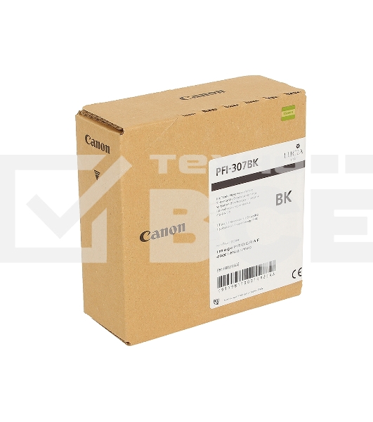 Картридж струйный CANON PFI-307 BK черный (330 мл) для Canon imagePROGRAF iPF830, iPF840, iPF850