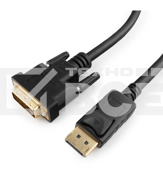 Кабель DisplayPort-DVI Gembird/Cablexpert 1.8м, 20M/19M, черный, экран, пакет(CC-DPM-DVIM-6)
