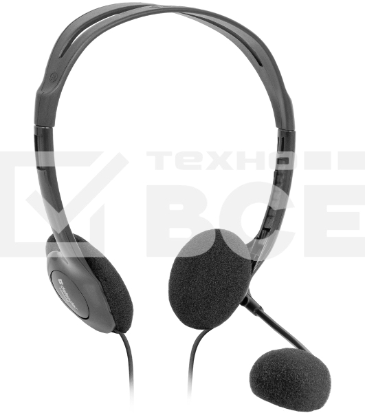 Гарнитура стерео Defender HN-102 накладные компактные 2 х 3.5 mm jack стерео кабель 1,8 м черный