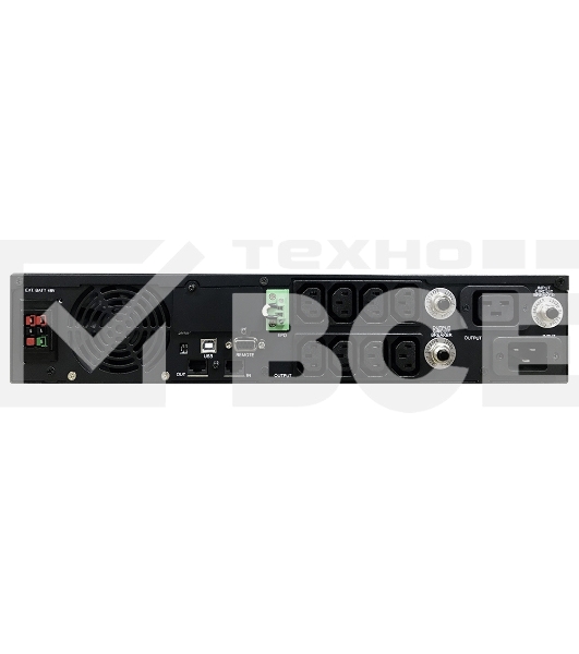 Источник бесперебойного питания Powercom Smart King RT SRT-2000A LCD 1800Вт 2000ВА черный