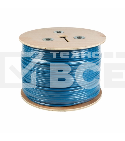 Кабель Rexant витая пара, F/UTP, категория 6, 4 x 2 x 0,57 мм, PVC, внутренний, синий, 305м