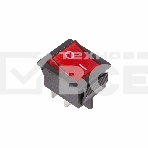 Выключатель клавишный 250V 16А (4с) ON-OFF красный с подсветкой Rexant, фото 1