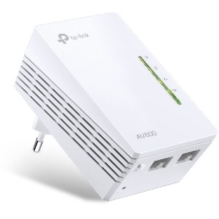 Сетевое оборудование TP-Link TL-WPA4220 300Mbps Wireless AV500 Powerline Extender, 500Mbps Powerline Datarate, 2 10/100Mbps Fast Ethernet ports, HomePlug AV, Plug and Play, WiFi Clone, Single Pack