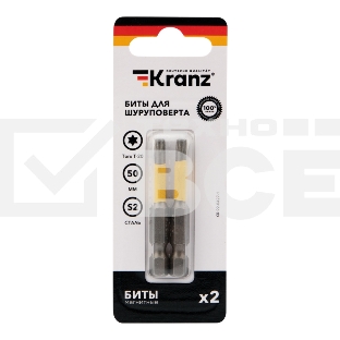 Бита для шуруповерта KRANZ Torx T20х50 мм (2 шт./уп.)
