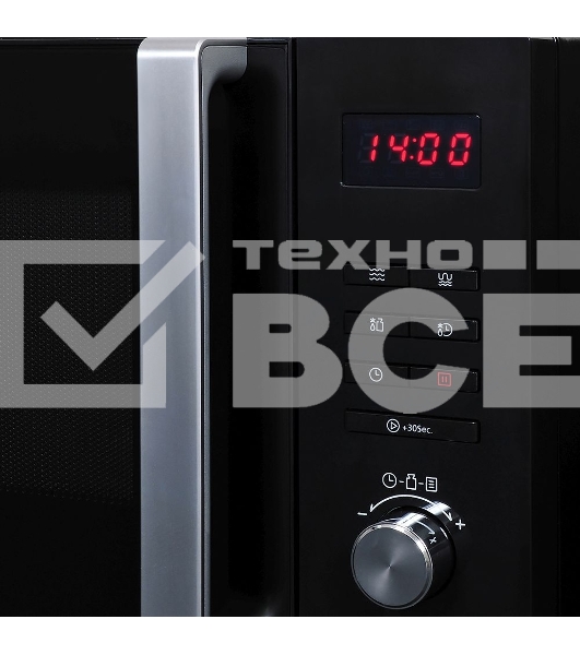 Микроволновая печь Hyundai HYM-M2062 черный, 23 л, 800 Вт, переключатели - поворотный механизм/кнопки