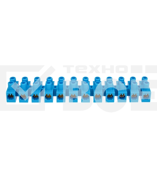 Клеммная винтовая колодка KВ-25 10-25, ток 60 A, полиэтилен синий Rexant (10 шт./уп.)