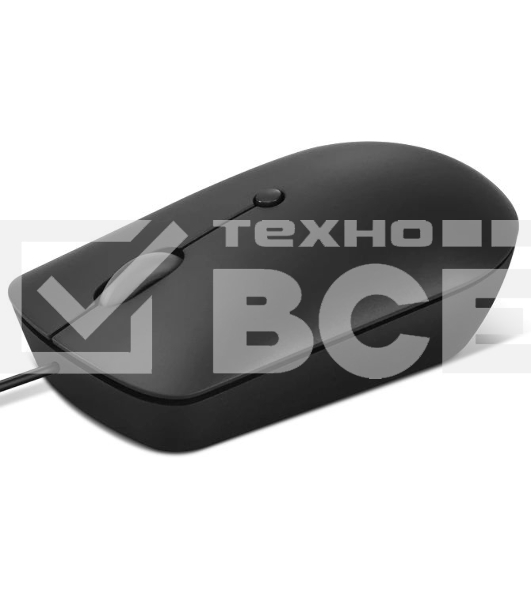 Мышь проводная Lenovo 400 черный, 2400 dpi, USB-C, кнопки - 4