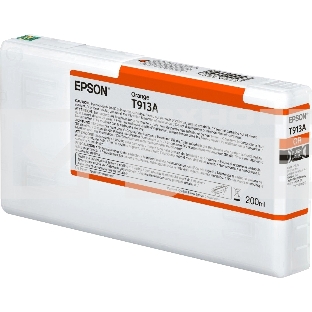 Картридж струйный Epson T913A с оранжевыми чернилами (200ml) для плоттеров SC-P5000 (C13T913A00)