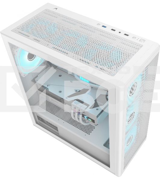 Компьютерный корпус Aerocool / Formula Air Power G5 Plus белый без БП ATX 4x120mm 2xUSB2.0 1xUSB3.1 audio bott PSU