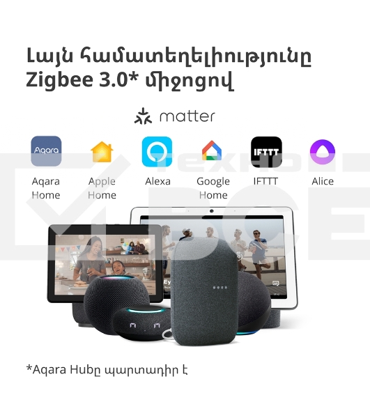 Термоголовка Aqara Smart Radiator Thermostat E1 (SRTS-A01) для радиат. резьбовой