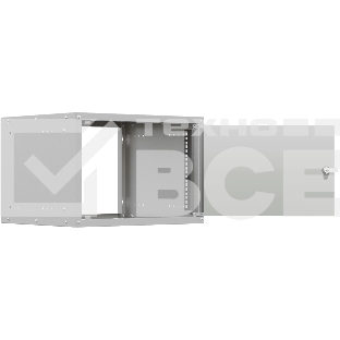 Шкаф коммутационный NTSS Lime (NTSS-WL6U5560GS) настенный 6U 550x600мм пер.дв.стекл несъемн.бок.пан. 30кг серый 110град. IP20 сталь