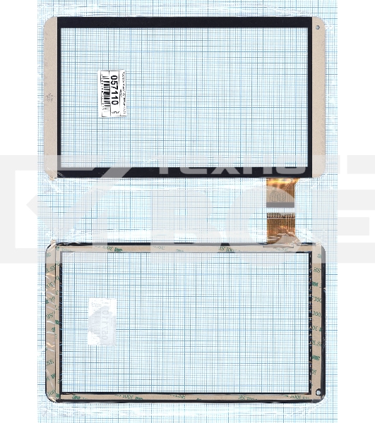 Сенсорное стекло (тачскрин) RP-449A-10.1-FPC-M1091-A1, черное