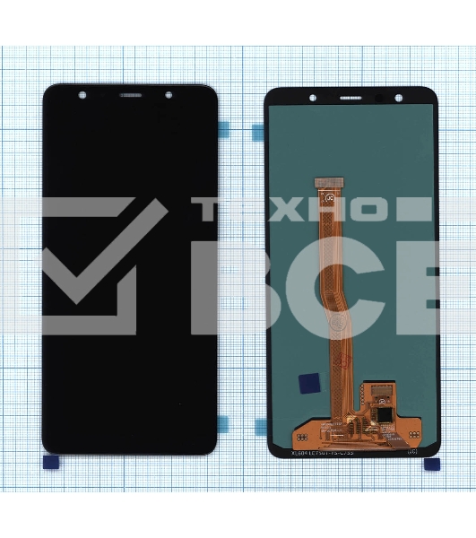 Дисплей для Samsung Galaxy A7 SM-A750F (2018) (OLED Full Size) черный