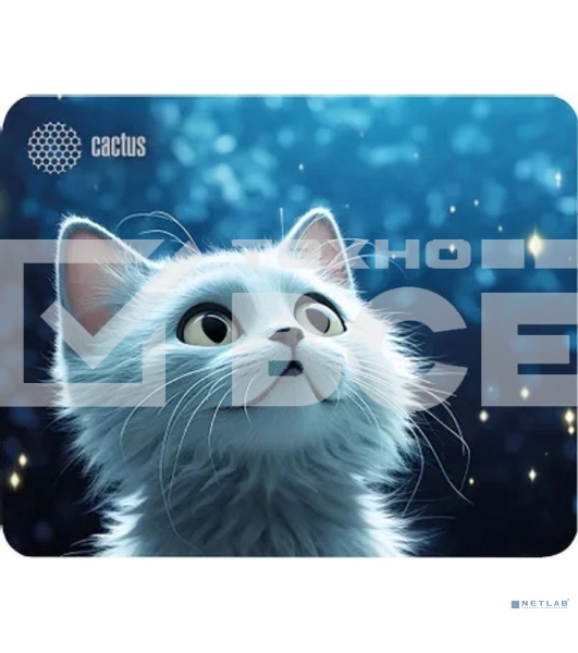 Коврик для мыши Cactus White Cat 220x180x2мм (CS-MP-P06XS)