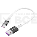 Кабель GCR 0.5m, TypeC POWER DELIVERY 60 W, 5A max, быстрая зарядка, белый TPE, AL case черный, белый ПВХ, 28/22 AWG, GCR-53655, фото4