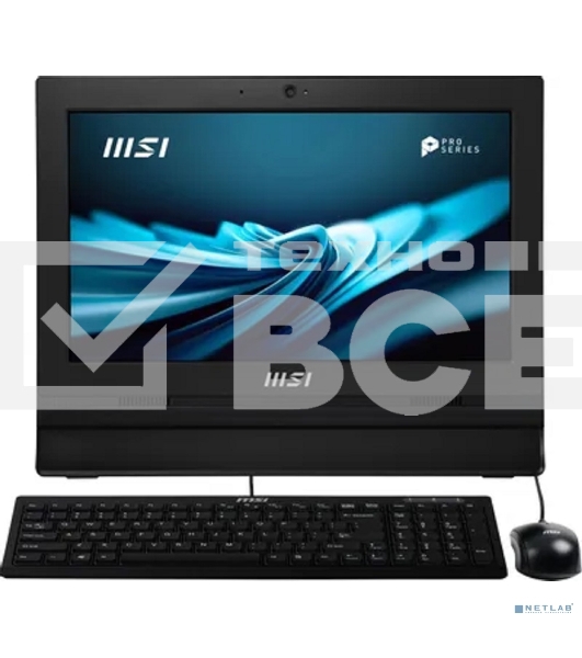 Моноблок MSI Pro AP162T ADL-012XRU 15.6' Full HD Touch N100 (0.8) 4Gb SSD 128Gb UHDG CR без ОС 2xGbitEth WiFi BT 65W клавиатура мышь Cam черный 1920x1080 (9S6-A60211-048)