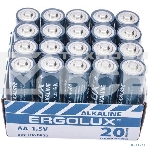 Элемент питания алкалиновый AA/LR6 1.5В Alkaline BP-20 ПРОМО (уп.20шт) Ergolux 14675, фото3