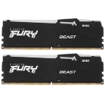 Оперативная память Kingston Fury Beast, DDR5, 64Gb (2x32Gb), 6000MHz, CL30, DIMM, с радиаторами, черный, фото8