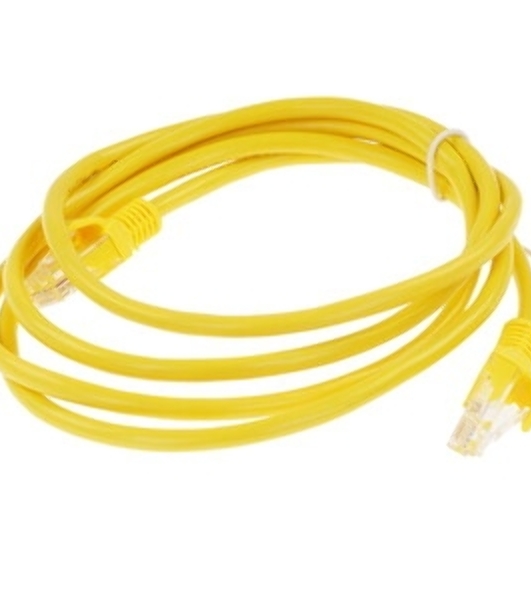 Патч-корд UTP Cablexpert cat.5e, 1.5м, литой, многожильный, желтый