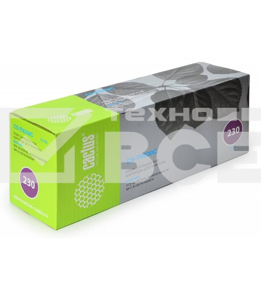 Картридж лазерный Cactus CS-TN230C голубой (1400 стр.) для Brother HL-3040/3070, DCP-9010, MFC-9120/9320