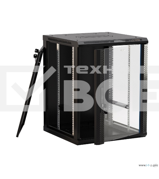 Шкаф настенный Hyperline TWB-0645-GP-RAL9004 19-дюймовый (19