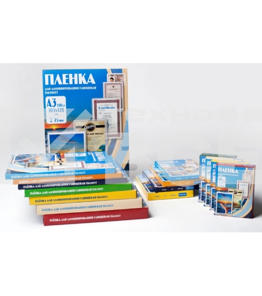 Пленка для ламинирования Office Kit 75мкм A5 (100шт) глянцевая 154x216мм PLP10220