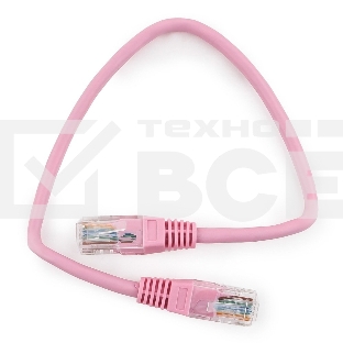 Патч-корд UTP Cablexpert кат.5e, 0.25м, литой, многожильный (розовый)