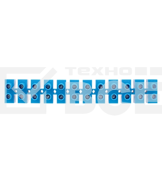 Клеммная винтовая колодка KВ-25 10-25, ток 60 A, полиэтилен синий Rexant (10 шт./уп.)